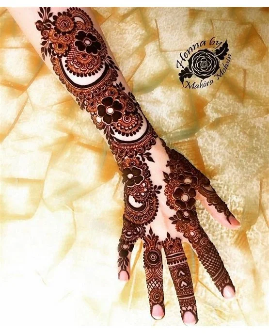 Traditional Fill And Dome Along Modern Full Hand Mehndi Design